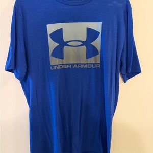 Under Armour Royal Blue Short Sleeve Tee with Silver Logo